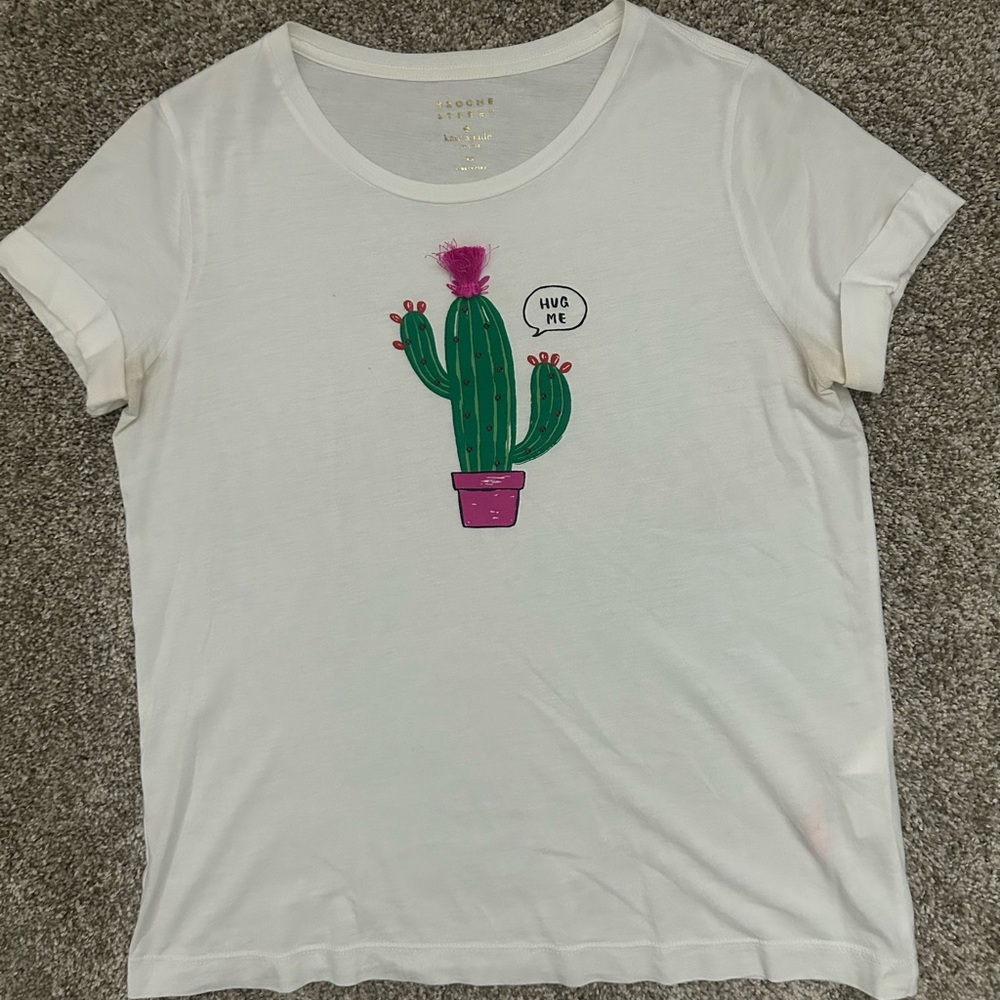 Kate Spade Hug Me Cactus Graphic Tee